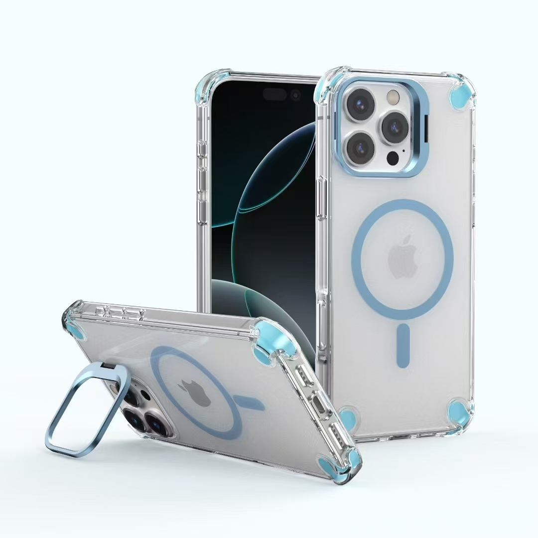 Electronic Accessories New Shockproof Clear Phone Case for iphone 15 Pro Max case 14 Plus 13 12 11 Kickstand Back Cover · image 6