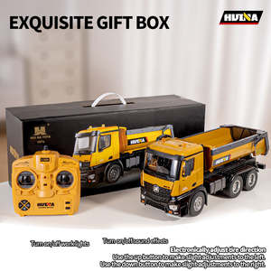 Venta caliente Huina 1573 1/14 <span class=keywords><strong>2</strong></span>,4 GHz 10 canales LED luz Auto demostración camión plástico 10 canales RC baterías de descarga - Product Image 6