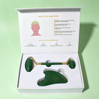 Rouleau facial en pierre naturelle de quartz rose, kit Gua Sha pour le visage, le cou, le corps, massage anti-âge, outil de soin de la peau