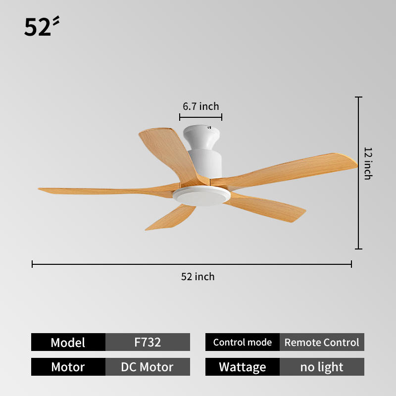 52inch- White + natural wood color