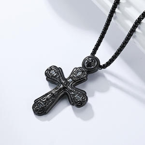 Collier pendentif en acier inoxydable <span class=keywords><strong>de</strong></span> haute qualité, <span class=keywords><strong>croix</strong></span> chrétienne, crucifixion <span class=keywords><strong>de</strong></span> Jésus, orthodoxe, bijoux <span class=keywords><strong>de</strong></span> mode pour hommes, vente en gros 2026 - Product Image 6