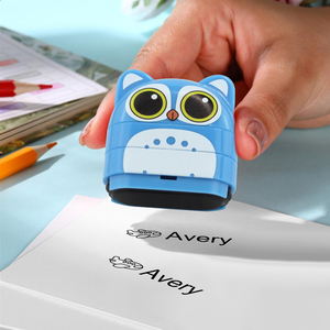 Sello de Doble Cara de Dos Colores, Plástico ABS con Impresión Digital y Almohadilla de Tinta de 36x11mm para Uso en Oficina, Manualidades y Ropa Infantil - Product Image 6