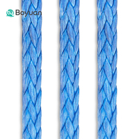 Cuerda de amarre marina de UHMWPE de trenza simple, 6mm/10mm/12 hebras/16mm, certificada ISO/BV/CCS, longitud personalizable, alta resistencia