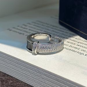 Anillo de Plata de Ley S925 de Estilo Vintage con Circonita Densa, Diseño Simple con Gota Negra Esmaltada, Incrustaciones Modernas - Product Image 5
