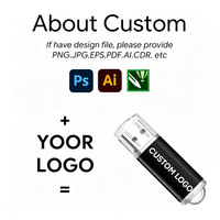 Clé USB Métallique Personnalisée avec Logo 2.0 3.0 Cadeau d'Entreprise Promotionnel 2GB 4GB 8GB 16GB 32GB 64GB 128GB Clé USB Portable