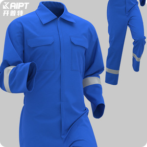 Combinaison de travail pour homme Kaipt, bleue, réfléchissante, résistante à l'usure, pour la réparation de machines, la soudure, la marine, sur mesure - Product Image 1