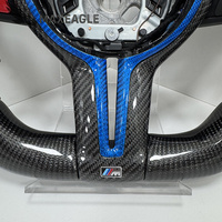 Volant personnalisé en cuir et fibre de carbone forgée pour BMW F10 F18 F11 M6 M3 M4 M5 F20 F30 M5 F90 F80 F82 M2 F87