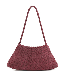 New arrival Woven Faux Suede Shoulder Bag High-end Original Women Luxury <b>Handbag</b> PU Leather Custom Logo - Product Image 4