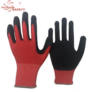 Gants de sécurité SRsafety en mousse de polyester bon marché, enduits de <span class=keywords><strong>latex</strong></span>, pour la construction, le jardinage, pour femmes, Guantes De Seguridad - Product Image 2