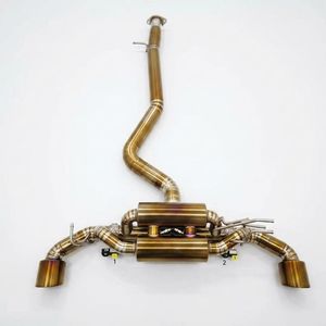 Escape Valvetronic de Alto Rendimiento, Soldado con Titanio Dorado TIG, con Puntas para <span class=keywords><strong>GR</strong></span> <span class=keywords><strong>Yaris</strong></span> GXPA16 1.6T, Mejora de Rendimiento - Product Image 2