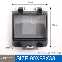 Cache-venteil transparent étanche IP67 en PC/ABS pour boîtier de distribution, disjoncteur, interrupteur, boîtier électrique extérieur OEM
