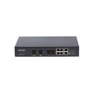 HiOSO HA7302GD 2PON GPON OLT ผลิตภัณฑ์ใหม่ขนาดเล็ก อุปกรณ์ไฟเบอร์ออปติก FTTH FTTX รองรับไฟฟ้า AC100-240V - Product Image 1