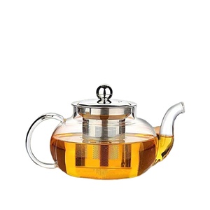 Filtre à <span class=keywords><strong>café</strong></span>, infuseur à thé, filtre en micro-maille en acier inoxydable avec théière en verre borosilicate de haute qualité - Product Image 1