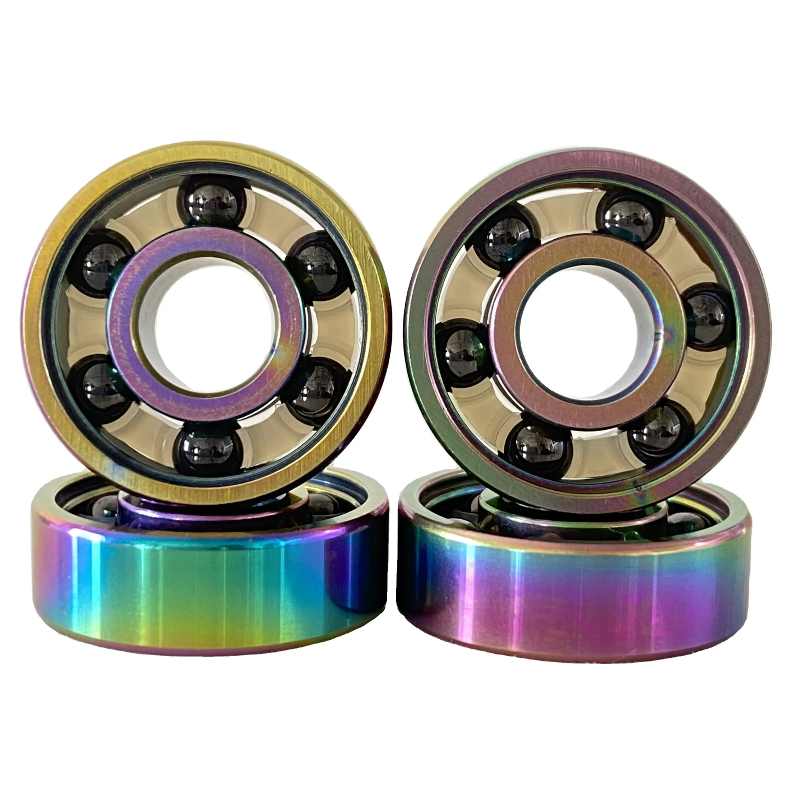 Skateboard color titanium ceramic 6 ball 608 bearings skateboard
