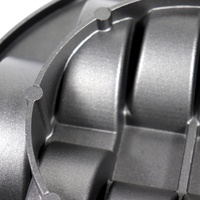Moule à gaufres personnalisé en forme de boule, moule à gâteau en demi-cercle 10 trous en fonte d'aluminium de 24cm, poêle à frire pour la cuisson