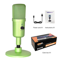 Microphone à condensateur de Studio USB d'éclairage RVB professionnel avec casque antibruit de connecteur de type C