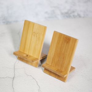 Support de bureau en bambou gravé, écologique et créatif, avec design personnalisé, vente en gros - Product Image 2