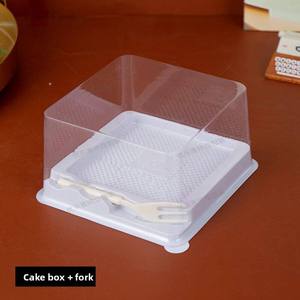 Boîte d'emballage tendance transparente carrée <span class=keywords><strong>en</strong></span> velours rouge et noir pour gâteaux, pâtisseries salées, crèmes, mousses et gâteaux à étages - Product Image 6