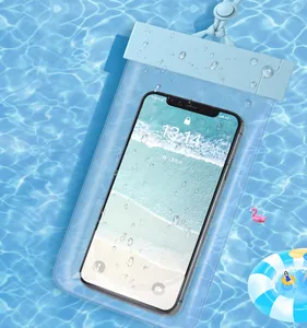Không thấm nước điện thoại di động Túi trường hợp Pouch bìa dưới nước di động với bông PVC dây đàn hồi túi không thấm nước trong bơi surffiing
