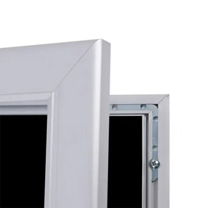 Vente en gros <span class=keywords><strong>bon</strong></span> <span class=keywords><strong>prix</strong></span> tableau d'affichage 45mm en aluminium panneau à épingle en feutre boîtier d'affichage verrouillable vitrine publique avec clé - Product Image 4