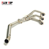 Tuyau d'échappement de système d'échappement inoxydable de moto Teentop pour échappement Yamaha MT09/MT09 Tracer XSR900 TRACER 900/GT