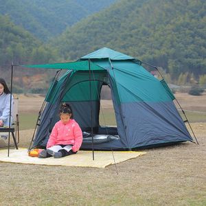 Carpa de Camping Familiar de Una Habitación, Portátil, de Apertura Rápida Automática, con Camuflaje de Verano, Resistente a la Lluvia y al Sol, de Oxford y PVC - Product Image 3