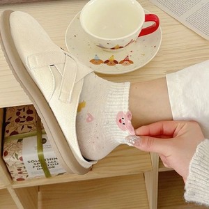 Chaussettes courtes à motif animalier mignon pour femmes, respirantes, absorbant la sueur, résistantes aux odeurs, style coréen, printemps-été - Product Image 2