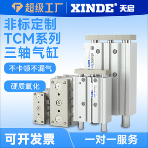 Cilindro de Tres Ejes TCL Airtac TCM16X10X20X25X30X40X50X75X100-S Personalizado, Sellos No Estándar - Product Image 3