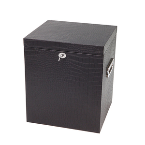 Boîte à whisky en cuir <span class=keywords><strong>vide</strong></span> de qualité supérieure faite à la main avec serrure Boîtes en verre de qualité supérieure - Product Image 5