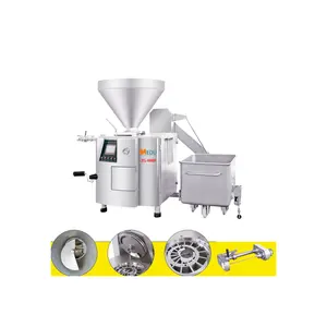 Máquina automática para hacer salchichas 2024, llenadora al vacío para embutir salchichas con enlazador y máquina de revestimiento
