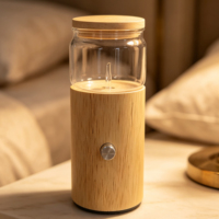 Diffuseur de parfum en verre et bois de haute qualité pour huiles essentielles aromathérapeutiques atomisées