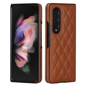Étui en cuir élégant à carreaux pour Samsung Z Fold 5 Matériau PC durable pour <span class=keywords><strong>Galaxy</strong></span> Z Fold 4 <span class=keywords><strong>5G</strong></span> Z Fold Étuis pour téléphones portables - Product Image 1