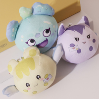 Vigreat En gros Porte-clés personnalisés Anime Manjuu, poupées rondes en peluche douce en coton PP, à suspendre au sac