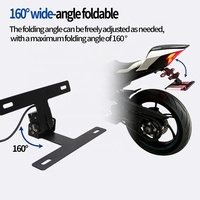 Soporte de Matrícula Eléctrico Oculto para Motocicleta de Carreras, Control de un Botón, Metal Resistente, Piezas de Mejora para el Mercado de Repuestos