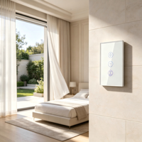 Interrupteur intelligent pour rideaux électriques WHX05 WiFi Zigbee 10A 2200W, application Tuya, commande vocale Android, Alexa, Google Home pour stores motorisés