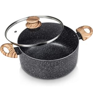 Commercio all'ingrosso Non bastone in granito alluminio Marmites De Cuisine casseruole pentole con coperchio - Product Image 1