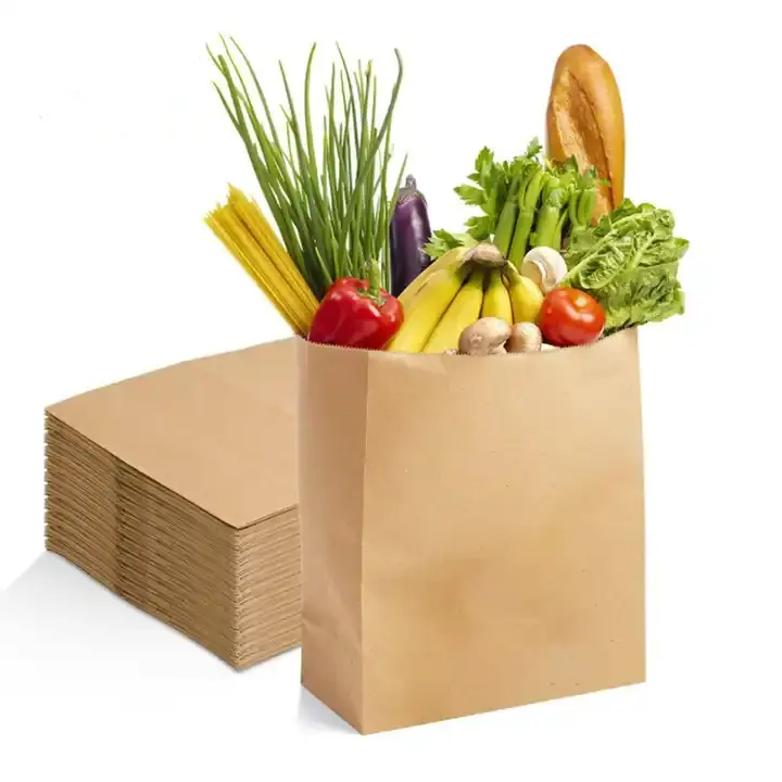 Reusable Recyclable Biodegradable Mini Size Breakfast Food Snack Lunch Items Brown kraft Paper Packing Bags