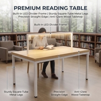 Table de lecture moderne pour bibliothèque scolaire - Durable et écologique