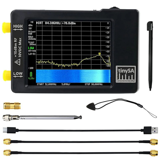 TinySA Handheld Spectrum Analyzer 2.8 "touch Screen Tiny Spectrum Analyzer