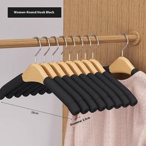 <span class=keywords><strong>Cintre</strong></span> de rangement <span class=keywords><strong>en</strong></span> <span class=keywords><strong>bois</strong></span> pour adultes à un niveau Étagère <span class=keywords><strong>en</strong></span> éponge <span class=keywords><strong>en</strong></span> <span class=keywords><strong>bois</strong></span> massif avec <span class=keywords><strong>lot</strong></span> antidérapant Colle Coton Logo personnalisable pour magasin de vêtements - Product Image 6