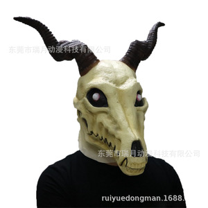 หน้ากากคอสเพลย์รูปหัวแพะทำจากเรซิ่นสำหรับผู้ใหญ่ อุปกรณ์ประกอบชุดสัตว์ - Product Image 4