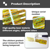 Autocollant holographique en nid d'abeille anti-effraction personnalisé, étiquette de garantie, sceau de garantie nul pour le produit, anti-contrefaçon