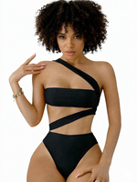 Maillot de bain une pièce bandeau découpé vert fluo pour femme, personnalisable avec logo, idéal pour le carnaval de Trinidad, vente en gros sous marque privée