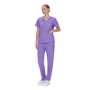 Slim-Fit pour les médecins esthéticiens accessoires assortis 2025 uniforme médical sur mesure marine femme gommages ensemble - Product Image 4