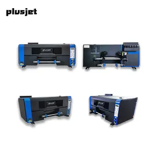 Plusjet Factory Manufacture 30cm 12 inch DTF UV Printer Machine PJ-30W 2pcs XP600 TX800 heads UV DTF Printer With Laminator