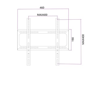 Support mural universel 4K LED LCD <span class=keywords><strong>TV</strong></span> VESA 400x400mm support <span class=keywords><strong>TV</strong></span> inclinable écran plat 32 ''-55'' pouces support en acier pour téléviseur à panneaux - Product Image 6