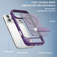 Coques de téléphone personnalisées avec béquille magnétique dissimulée, antichoc, finition mate, pour iPhone 16 17 18 Pro Max – Vente en gros