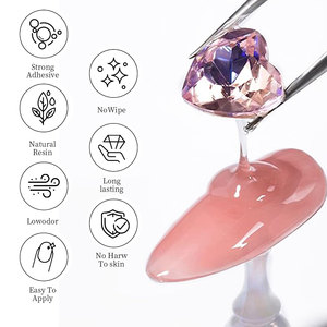 Colle forte sans rinçage pour strass de nail art, gel de construction non coulant, adhésif pour la décoration de bijoux d'ongles, gel à ongles professionnel pour salon - Product Image 4