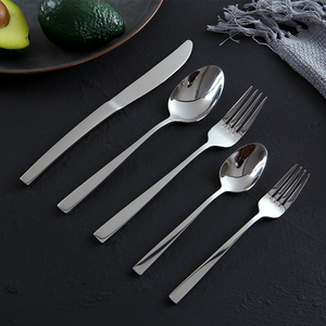 <span class=keywords><strong>Amazon</strong></span> Top Seller Cuchara de acero inoxidable de plata Cuchillo Tenedor Cubiertos de titanio <span class=keywords><strong>Juego</strong></span> de cubiertos - Product Image 5