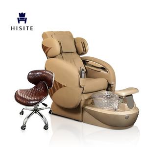 Silla de pedicura, color gris dorado, originalidad, grado superior, masaje de aire, nivel de fuerza ajustable para sala de pedicura - Product Image 6